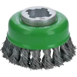 Bosch X-LOCK tölcsérkefe Heavy for Inox, Ø 75 mm, sodrott 0,5 mm-es rozsdamentes acél huzal, X-LOCK sarokcsiszolóhoz